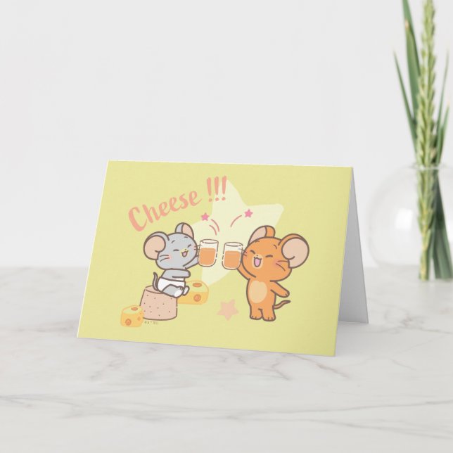 Anime Tuffy und Jerry Cheers zu Käse Karte (Vorderseite)