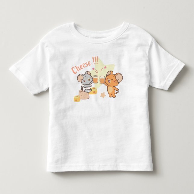 Anime Tuffy und Jerry Cheers zu Käse Kleinkind T-shirt (Vorderseite)