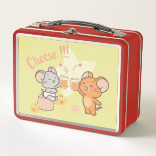 Anime Tuffy und Jerry Cheers zu Käse Metall Brotdose