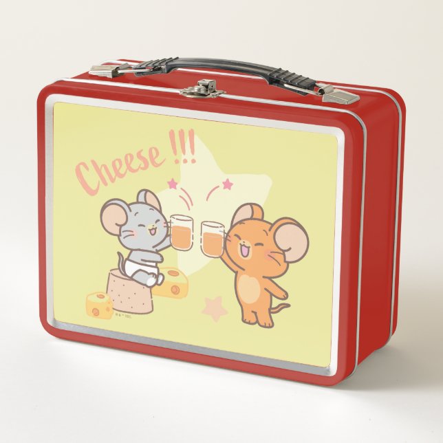Anime Tuffy und Jerry Cheers zu Käse Metall Brotdose (Vorderseite)
