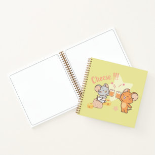 Anime Tuffy und Jerry Cheers zu Käse Notizbuch