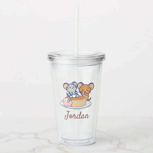 Anime Tuffy und Jerry Cheesecake Acryltrinkbecher (Vorderseite)