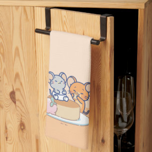 Anime Tuffy und Jerry Cheesecake Geschirrtuch