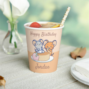 Anime Tuffy und Jerry Cheesecake Pappbecher