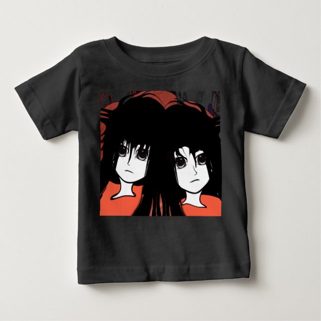 Anime Twins Baby T-shirt (Vorderseite)