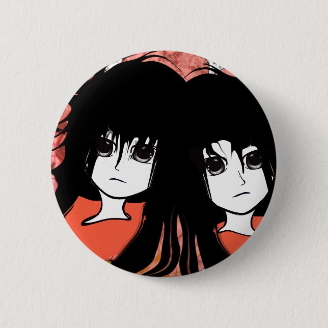Anime Twins Button (Vorderseite)