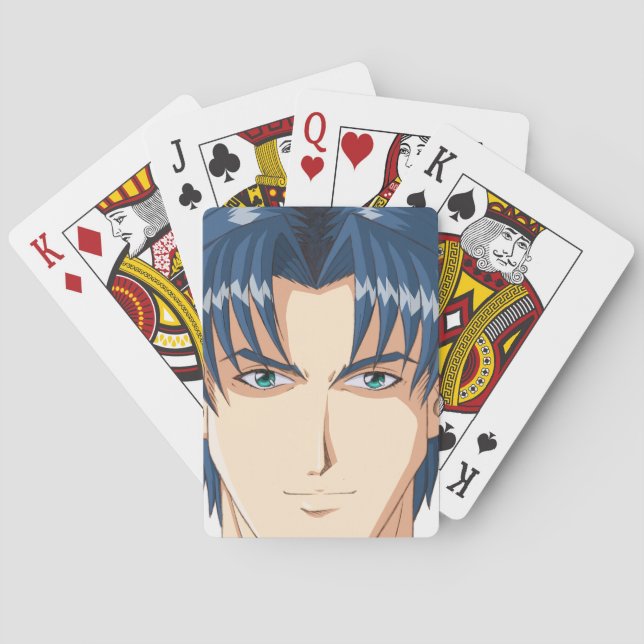 Anime und Manga stellt gegenüber Spielkarten (Rückseite)