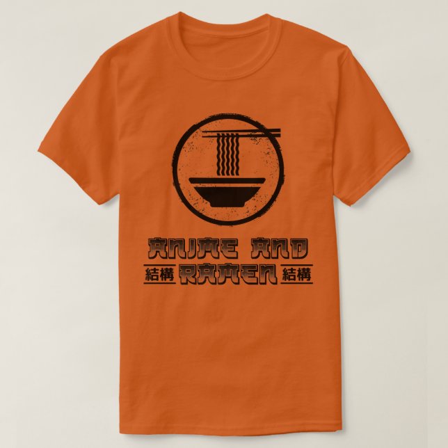 Anime und Ramen japanische Lebensmittel Tokio Nied T-Shirt (Design vorne)