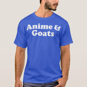 Anime- und Ziegen- oder Ziegenkawaii-T - Shirt