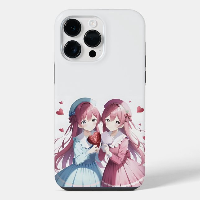 Anime-Valentinstag iPhone 14 Pro Max Hülle (Rückseite)