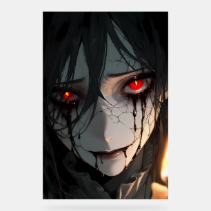 Anime Vampire aux Yeux Rouges Sombres