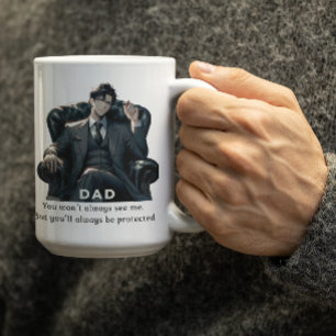 Anime Vater Sprichwort, er got immer deinen Rücken Kaffeetasse