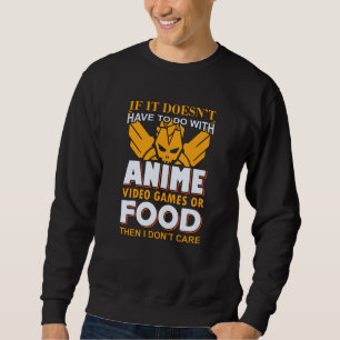 Anime-, Video- und Lebensmittelangebot Schönes D Sweatshirt