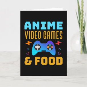 Anime, Videospiele & Essen Hübsches Design Karte