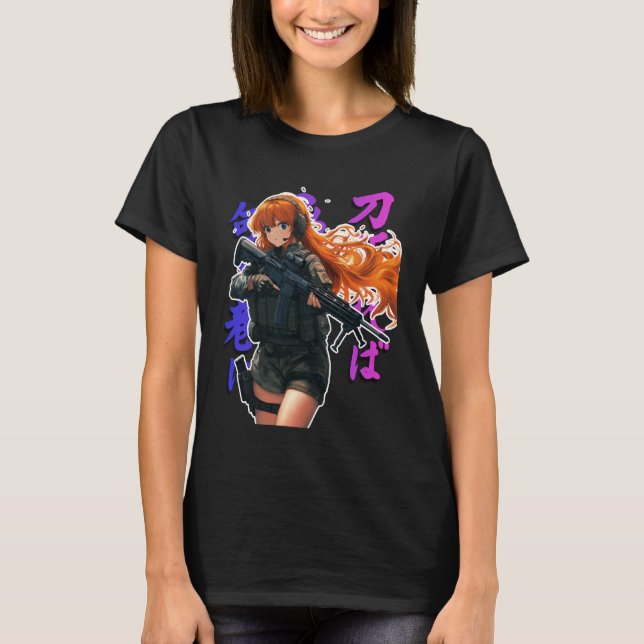 Anime Waifu Graphic T-Shirt (Vorderseite)