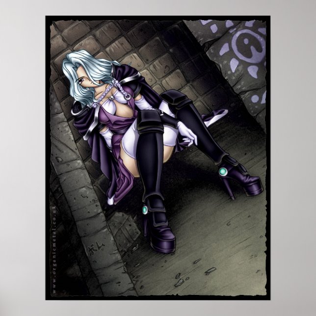 Anime Warrior Girl Poster (Vorne)