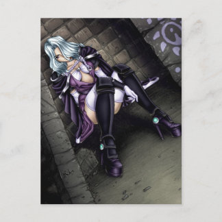 Anime Warrior Girl Postkarte