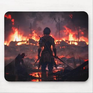 Anime Warrior Mouse Pad Mousepad