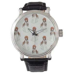 Anime Weeb Girl Manga-Muster Armbanduhr
