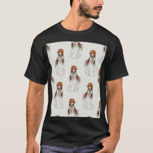 Anime Weeb Girl Manga-Muster T-Shirt