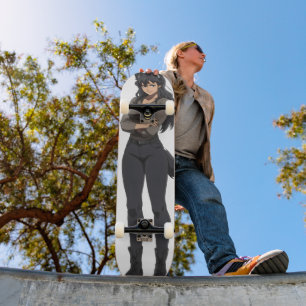 Anime Werewolf Woman Skateboard