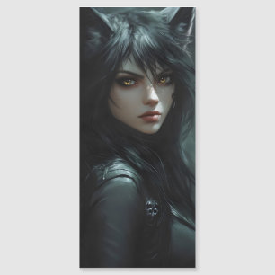 Anime Wolf Girl Magnetkarte