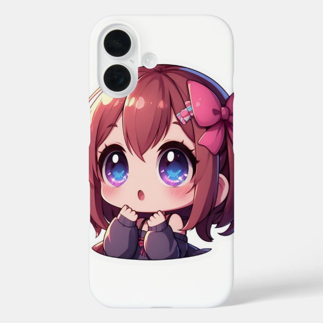 Anime-Zeichendesign iPhone 16 Hülle (Rückseite)