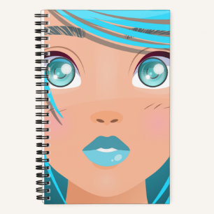 ANIME ZEICHENTRICK MÄDCHEN NOTIZBUCH