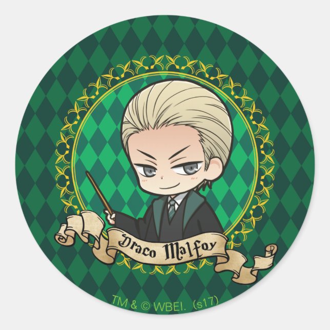 AnimeDraco Malfoy Runder Aufkleber (Vorderseite)