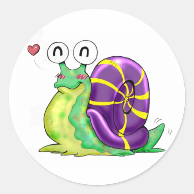 AnimeSnail Runder Aufkleber (Vorderseite)
