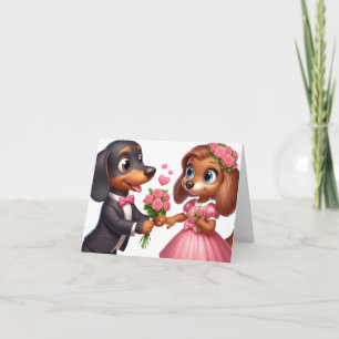 Animierte Dachshund Valentinstagskarte Karte