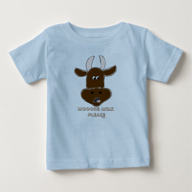 Animierte Kuh mit Grafiken Baby T-shirt (Vorderseite)