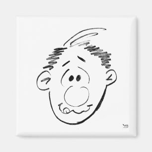 Animierte Mans Gesicht Emotionen Gesichter Magnet