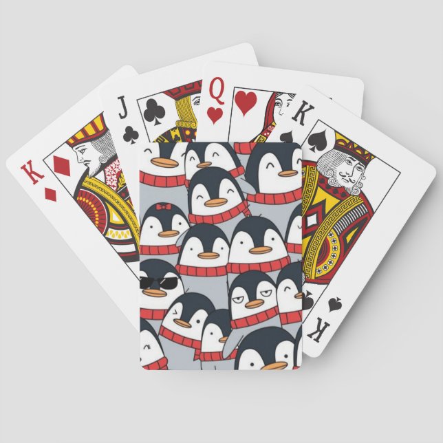 Animierte Pinguine Spielkarten (Rückseite)
