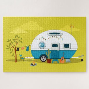 Animierter Camping-Trailer