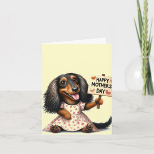 Animierter Dachshund Muttertag Karte