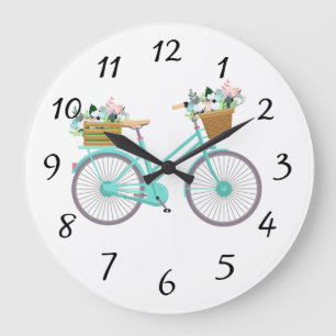 Animierter Fahrraduntergrund Große Wanduhr