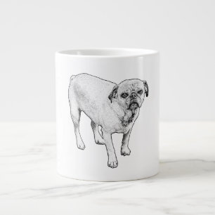 Animierter gepunkteter Hundemug für fröhliche Morg Jumbo-Tasse
