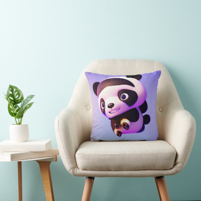 Animierter Jumping Panda, Kissen (Stuhl )