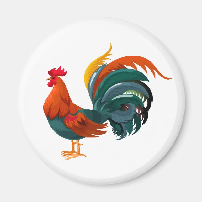 Animierter Rooster Magnet (Vorne)