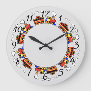 Animierter Zug Große Wanduhr