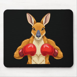 Animiertes Känguru mit roten Boxhandschuhen  Mousepad