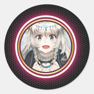 Animiertes Logo-Design Runder Aufkleber