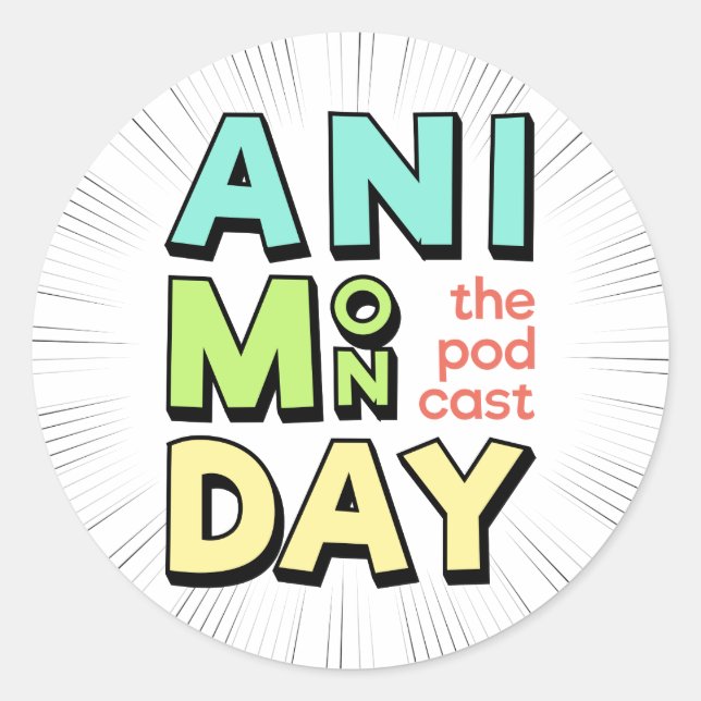 AniMonday Round Stickers (Vorderseite)