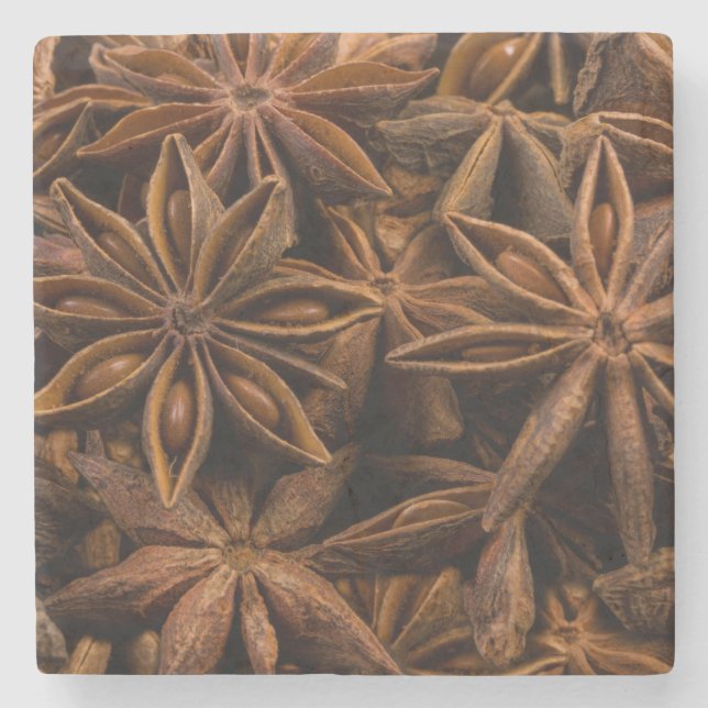 Anise Stars Steinuntersetzer (Vorderseite)