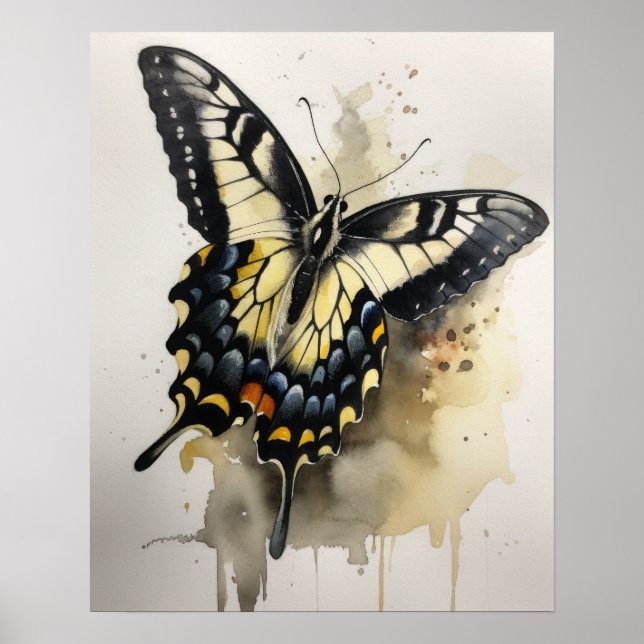 Anise Swallowtail Papillon Art Imprimer Poster (Devant)