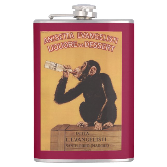 Anisetta Evangelisti Liquore DA Nachtisch Flachmann (Vorderseite)