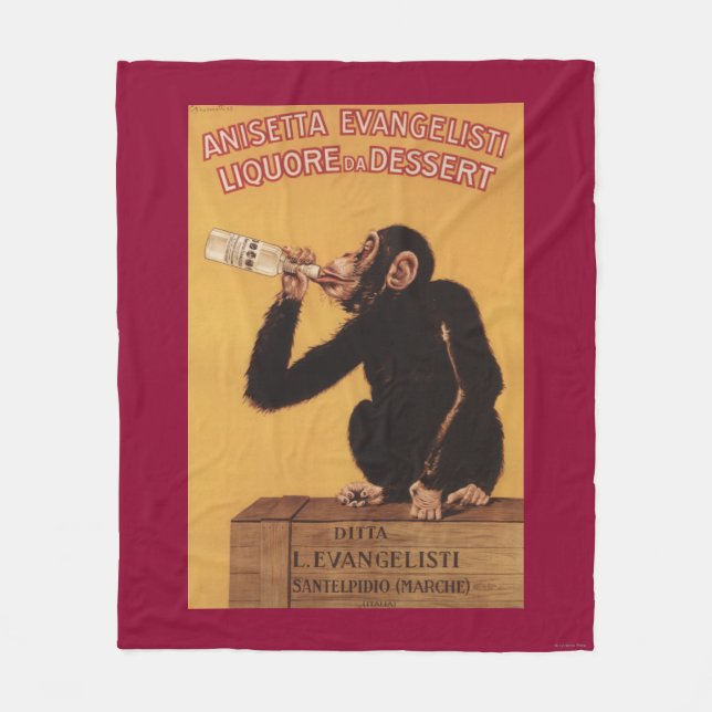Anisetta Evangelisti Liquore DA Nachtisch Fleecedecke (Vorderseite)