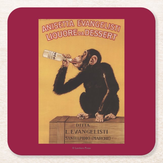Anisetta Evangelisti Liquore DA Nachtisch Rechteckiger Pappuntersetzer (Vorderseite)