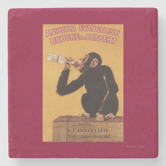 Anisetta Evangelisti Liquore DA Nachtisch Steinuntersetzer (Vorderseite)